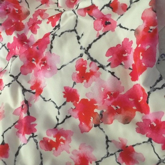 TART Swim one piece ruffled floral swimsuit with laced back S NWT pink red - Picture 7 of 10